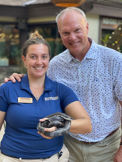 Thornton meets staffer Reagan and Ballistic the Rat Snake